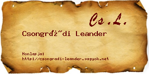 Csongrádi Leander névjegykártya